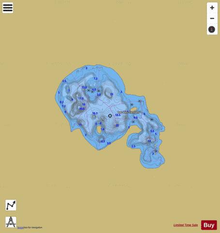 Cantons, Lac des depth contour Map - i-Boating App