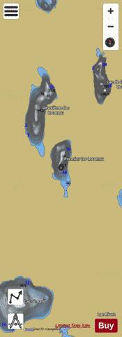 Inconnu, Premier lac depth contour Map - i-Boating App