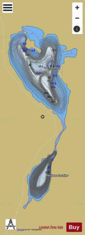 Escalier, Petit lac depth contour Map - i-Boating App