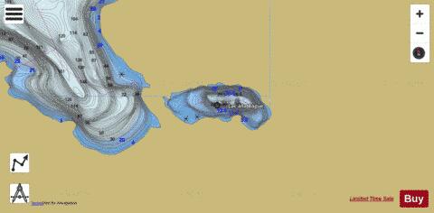Bague, Lac a la depth contour Map - i-Boating App
