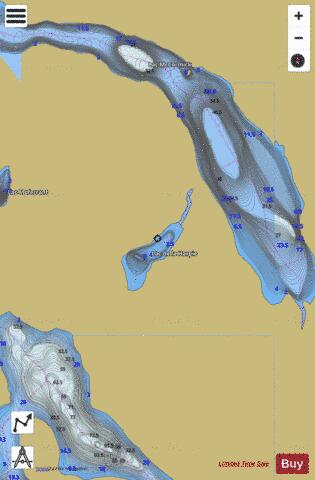 Harpie, Lac de la depth contour Map - i-Boating App