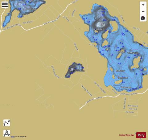 Rene, Lac depth contour Map - i-Boating App