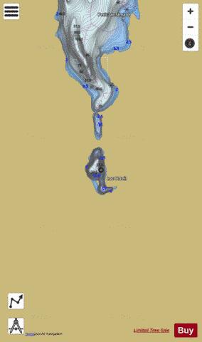 Orteil, Lac depth contour Map - i-Boating App