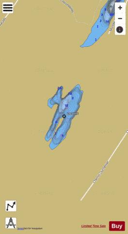 Vert Lac D depth contour Map - i-Boating App