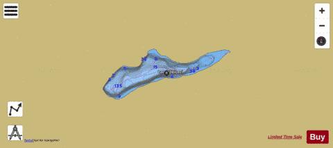 Wabiceci Lac (Lac Chipmunkune) depth contour Map - i-Boating App