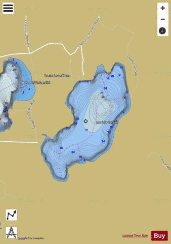Barbue, Lac a la depth contour Map - i-Boating App