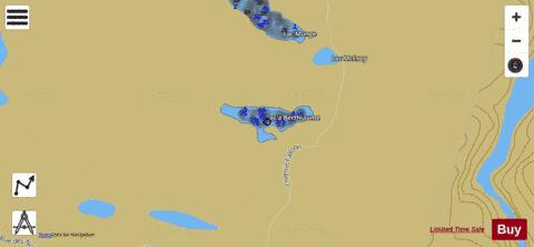 Lac Adub depth contour Map - i-Boating App