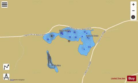 Borne  Lac De La depth contour Map - i-Boating App