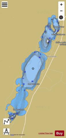 Bouchette  Lac depth contour Map - i-Boating App