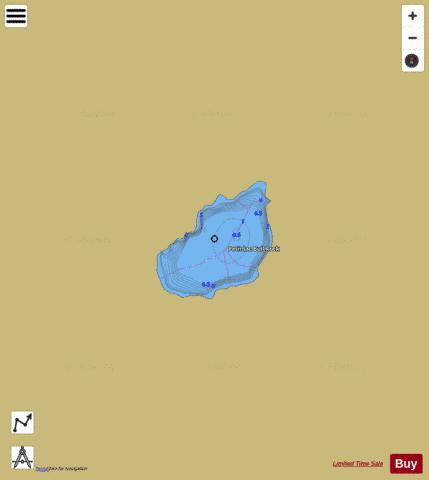 Bull Rock, Petit lac depth contour Map - i-Boating App