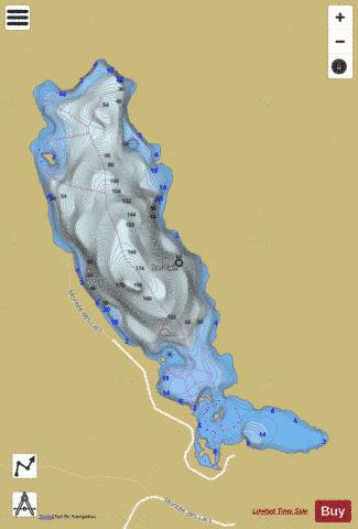 Cain, Lac depth contour Map - i-Boating App