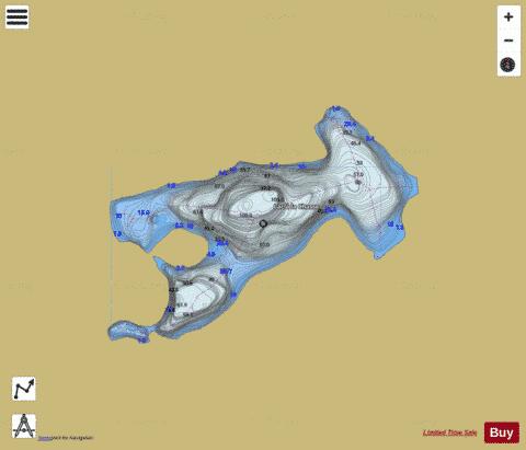 Chasse, Lac a la depth contour Map - i-Boating App