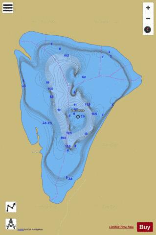 Faure, Lac depth contour Map - i-Boating App