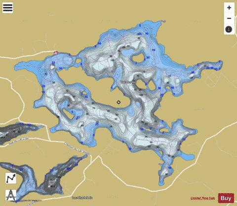 Lac Des Iles depth contour Map - i-Boating App