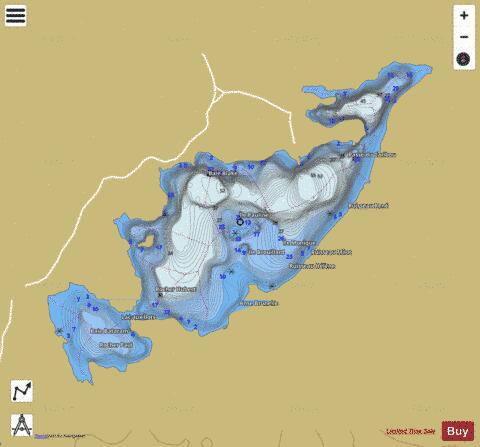 Ilots, Lac aux depth contour Map - i-Boating App
