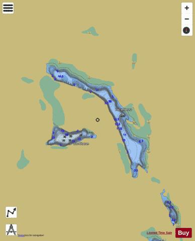 Imbeau  Lac depth contour Map - i-Boating App