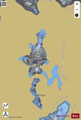 Jette, Grand lac depth contour Map - i-Boating App