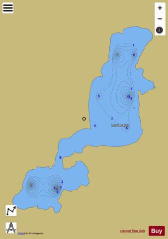 La Pause  Lac depth contour Map - i-Boating App