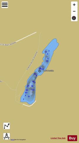 Lac Catherine depth contour Map - i-Boating App