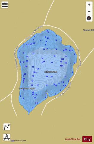 Mandeville  Lac depth contour Map - i-Boating App