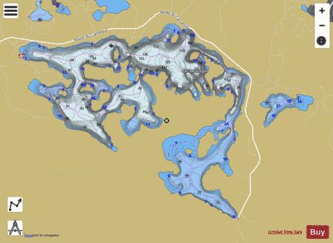 Lac McGregor depth contour Map - i-Boating App