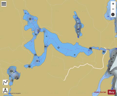 Michel, Lac depth contour Map - i-Boating App