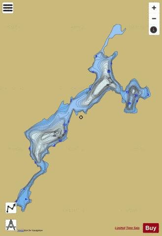 Millaire, Lac depth contour Map - i-Boating App