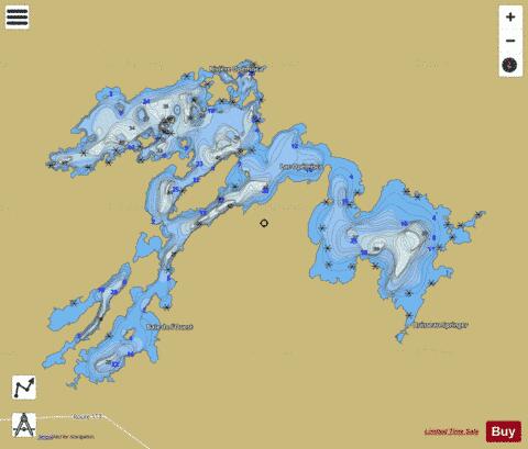 Lac Opemisca depth contour Map - i-Boating App
