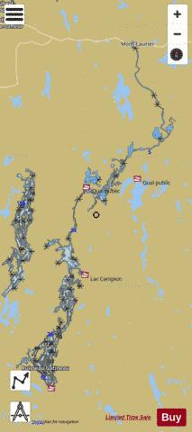 Lac Butler depth contour Map - i-Boating App