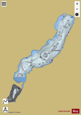 Maclure, Petit lac depth contour Map - i-Boating App