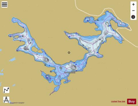 Memewin, Lac depth contour Map - i-Boating App