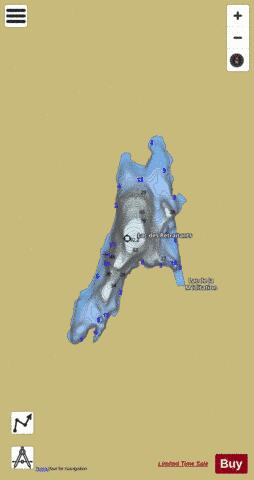 Lac # 40808 depth contour Map - i-Boating App