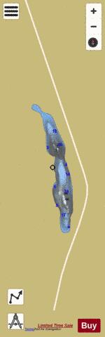 Lac Bevalet depth contour Map - i-Boating App