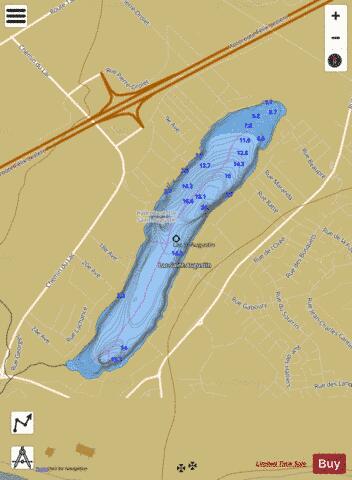 Saint-Augustin, Lac depth contour Map - i-Boating App