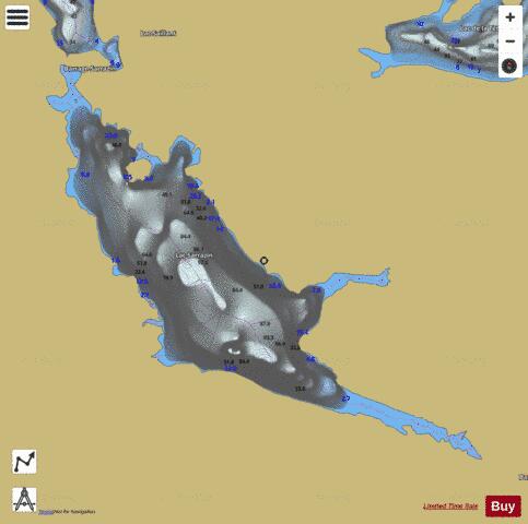Sarrazin, Lac depth contour Map - i-Boating App