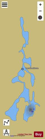 Shackleton  Lacs (Tremblay + Gendron + Lapointe depth contour Map - i-Boating App