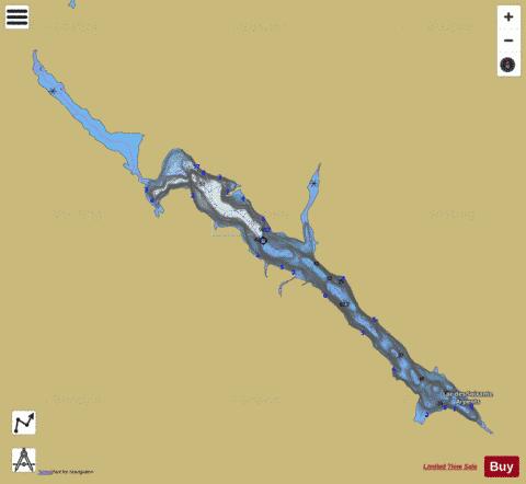 Soixante Arpents, Lac des depth contour Map - i-Boating App