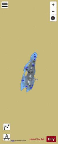 Dorina / Tortue  Lac depth contour Map - i-Boating App