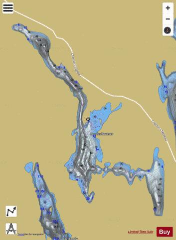 Zouaves, Lac des depth contour Map - i-Boating App