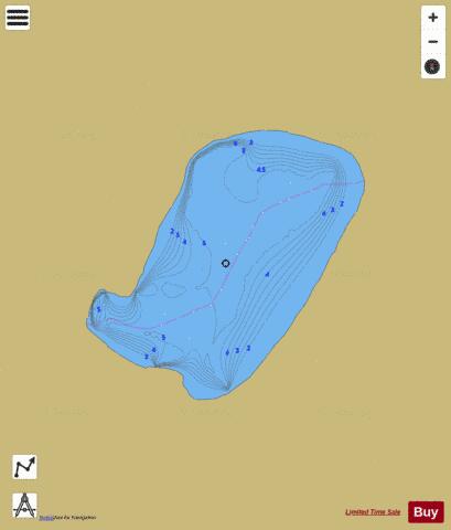 Atton Lake depth contour Map - i-Boating App