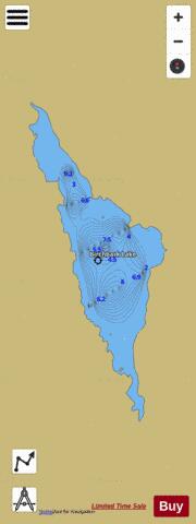 Birchbark Lake depth contour Map - i-Boating App