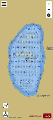 Brightsand Lake depth contour Map - i-Boating App