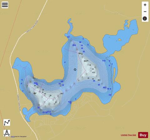 Carlyle / White Bear depth contour Map - i-Boating App