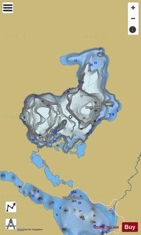 Crean Lake depth contour Map - i-Boating App