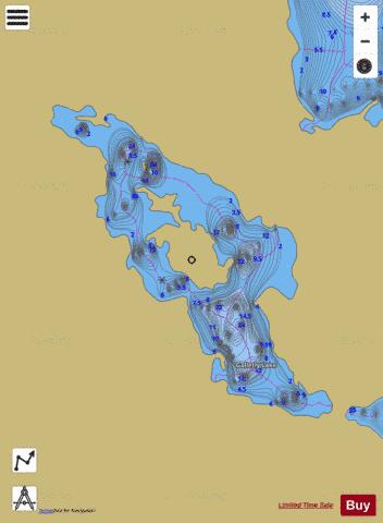 Galletly Lake depth contour Map - i-Boating App