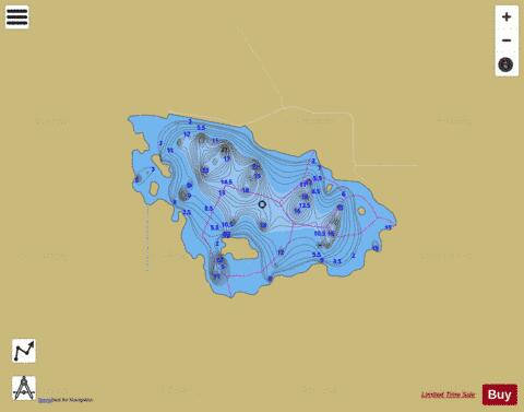 Harris Reservoir depth contour Map - i-Boating App