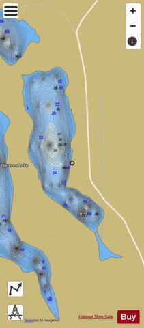 Hayes Lake depth contour Map - i-Boating App