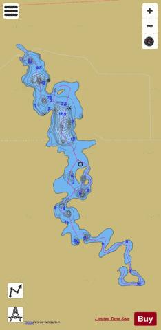 Junction Reservoir depth contour Map - i-Boating App