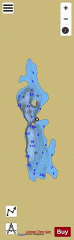 Lady Lake depth contour Map - i-Boating App