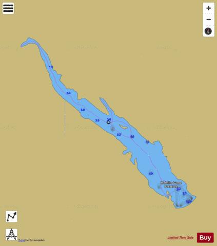 Melville Town Reservoir depth contour Map - i-Boating App